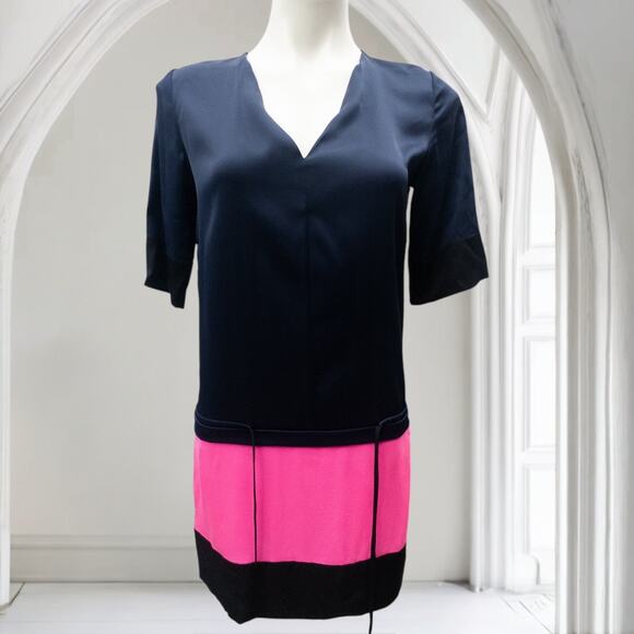 Diane Von Furstenberg Silk Dress Women's Size 2 XS Koemi Casual Chic Dropwaist - Picture 2 of 6